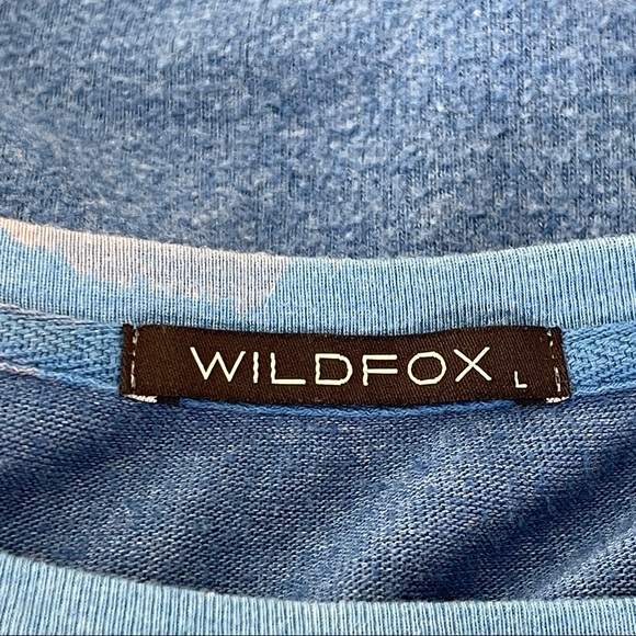 Wildfox Size L Blue RED WINE & BLUE Soft Knit Pullover Sweater July 4th USA - Picture 8 of 10